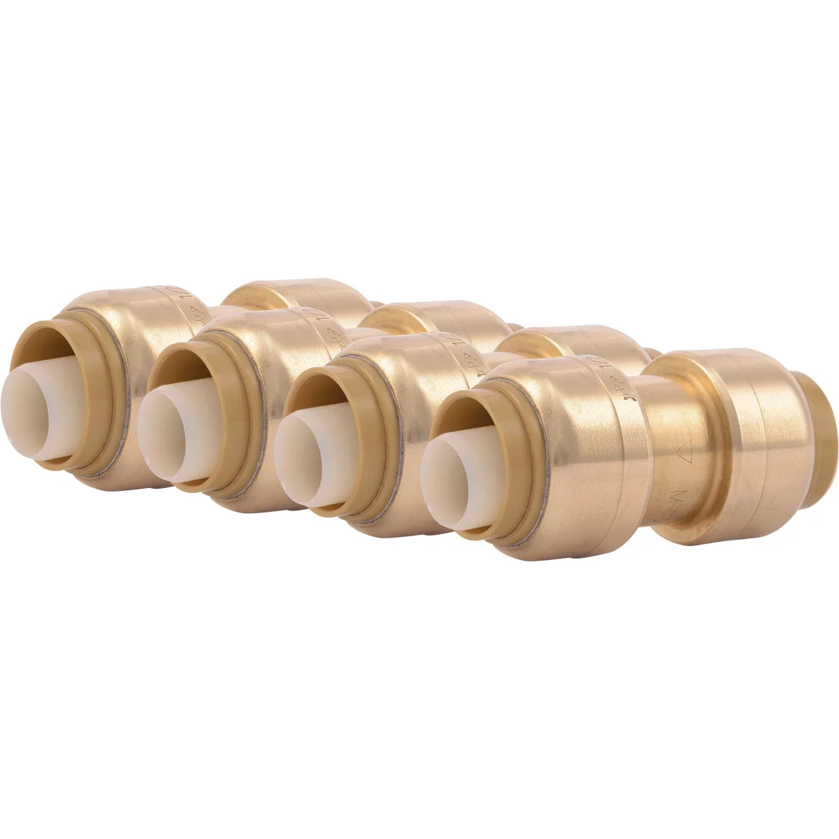Verified SharkBite 1 2 In. Push-to-Connect Straight Brass Coupling 4-Pack Contemporary