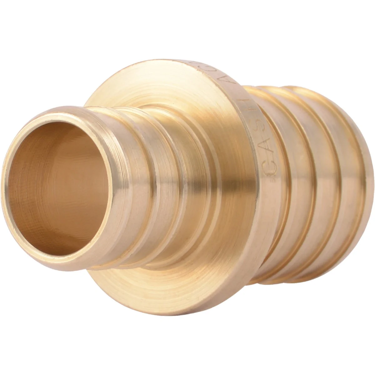 Refined SharkBite Lead- Insert 1 In. Barb x 3 4 In. Barb Brass PEX Coupling Versatile
