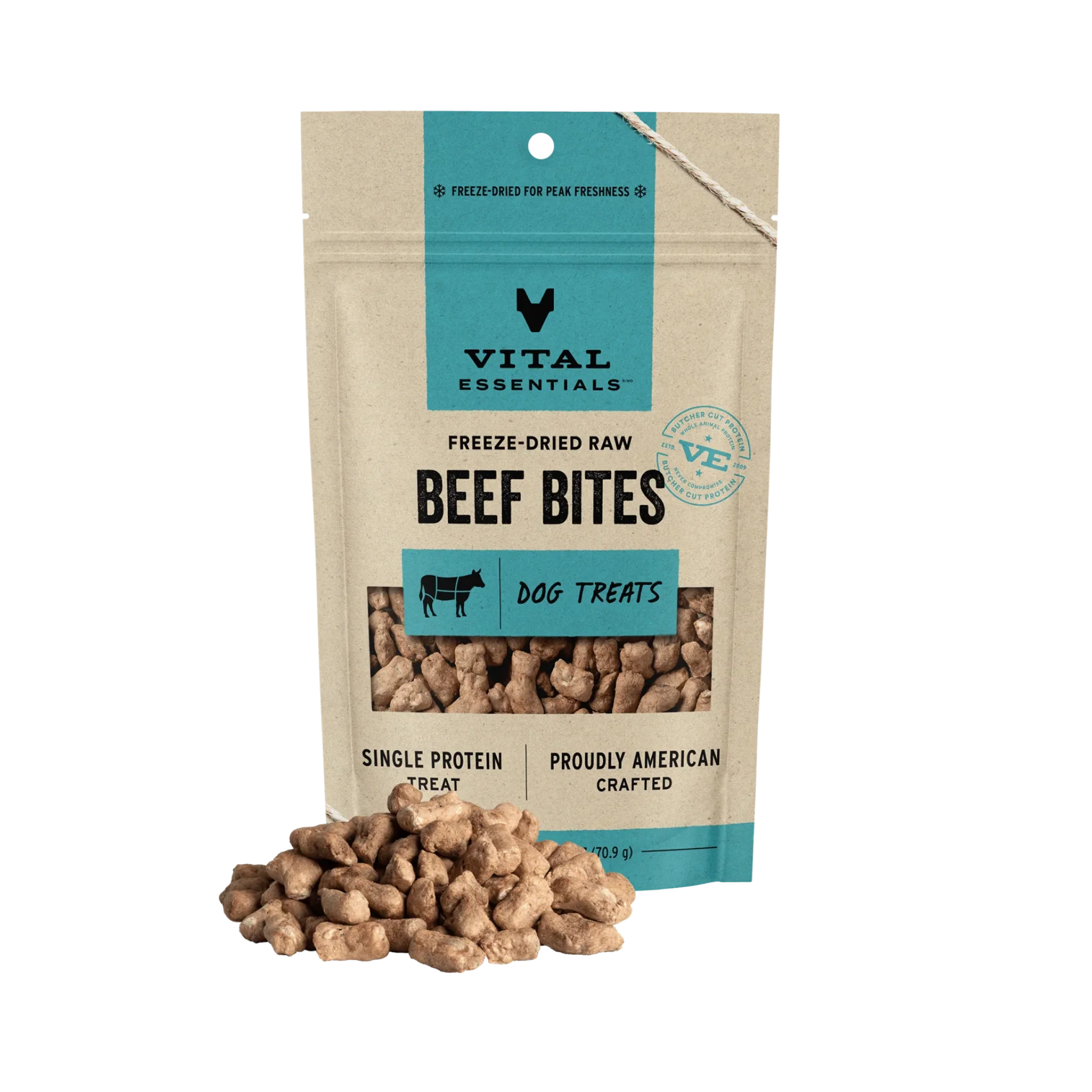 Quality Vital Essentials ze-Dried Raw Beef Bites Dog Treats Reliable