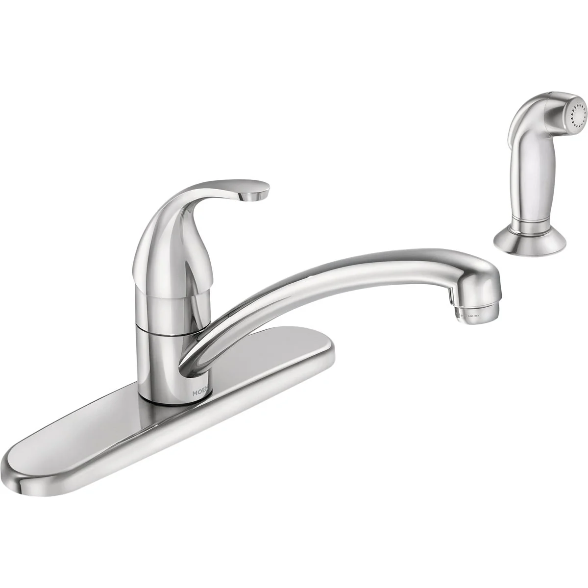 Healthy Moen Adler Single Handle Lever Kitchen Faucet with Side Spray Chrome High-Performance