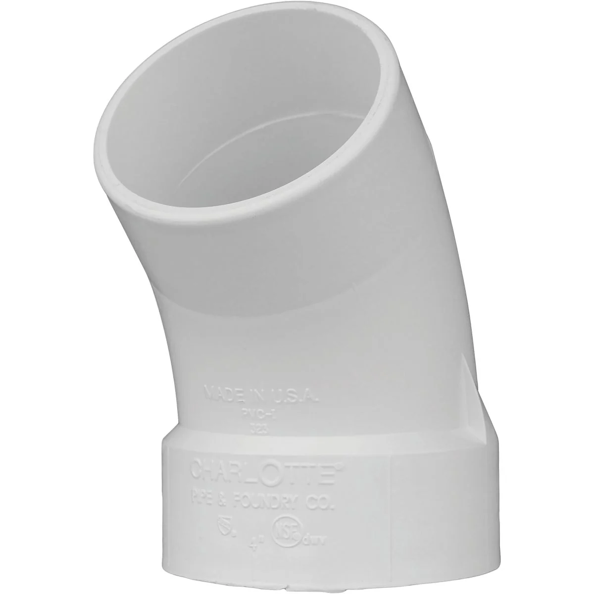 Original Charlotte Pipe 3 In. Schedule 30 45 Deg. DWV PVC Street Elbow 1 8 Bend Professional