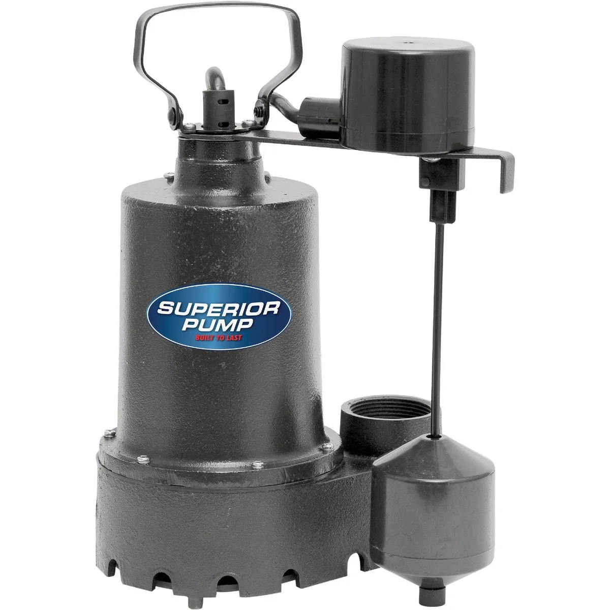 Environmentally Friendly Superior Pump 1 3 HP Cast Iron Submersible Sump Pump with Vertical Float Switch Stainless Steel Impeller First-Class