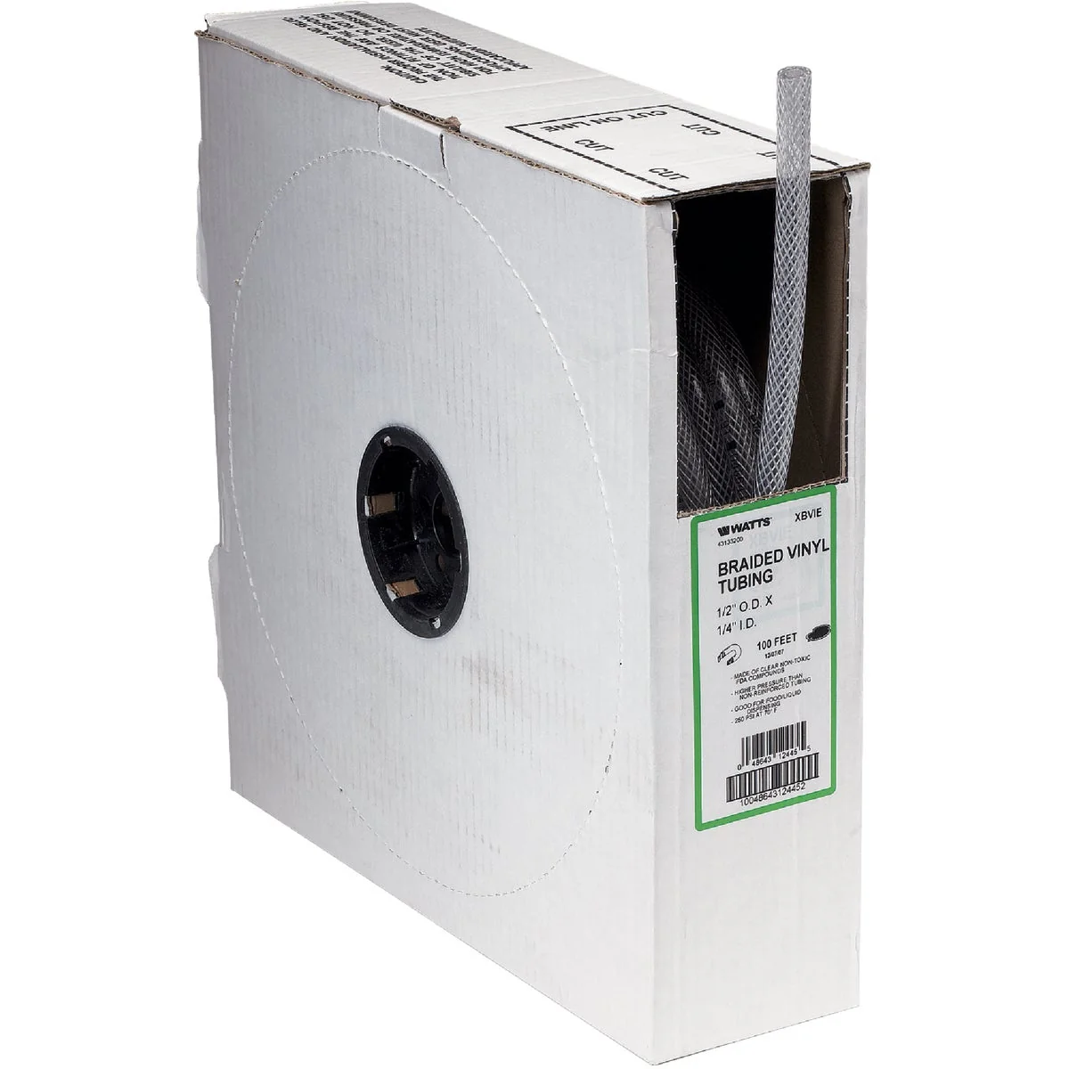 Minimalist Abbott Rubber 1-3 8 In. x 1 In. x 150 Ft. Clear T12 Braided PVC Tubing Bulk Box Lightweight