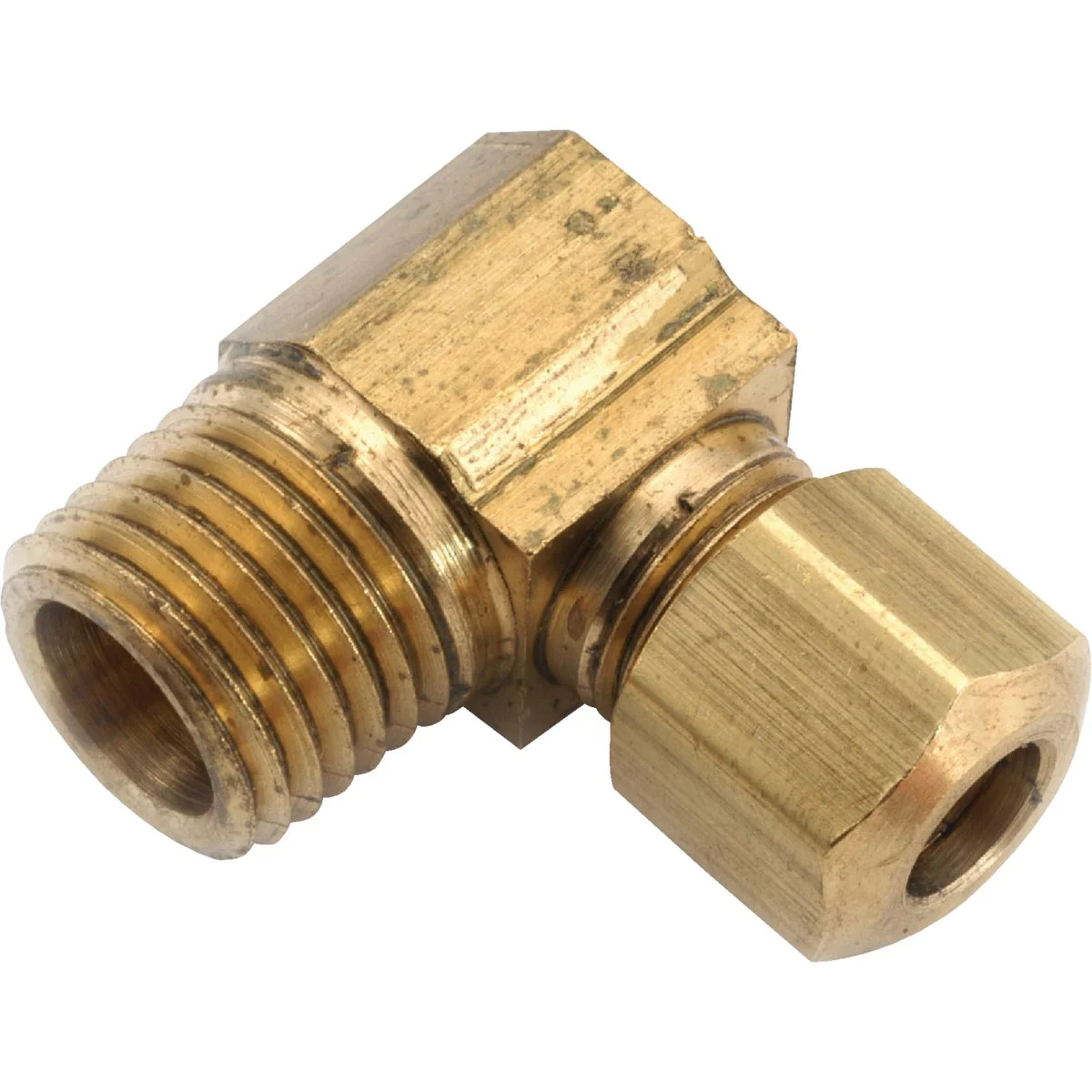 Fast Anderson Metals 1 4 In. x 1 4 In. Male 90 Deg. Compression Brass Elbow 1 4 Bend Excellent