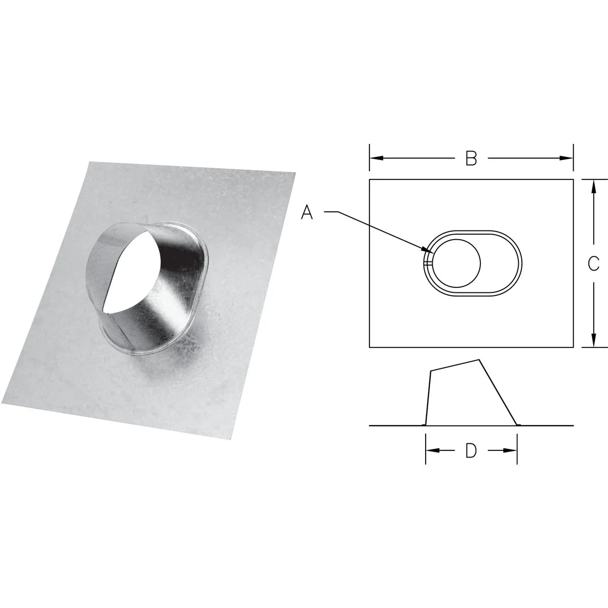 Organic SELKIRK 4 In. RV Gas Vent Adjustable Roof Flashing Innovative