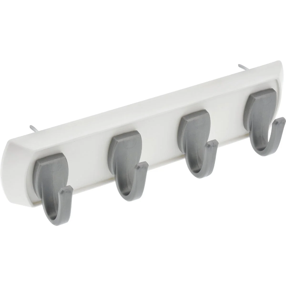 Eco-Friendly Hillman High and Mighty 5 Lb. Capacity White Key Rail with Silver Hooks Genuine