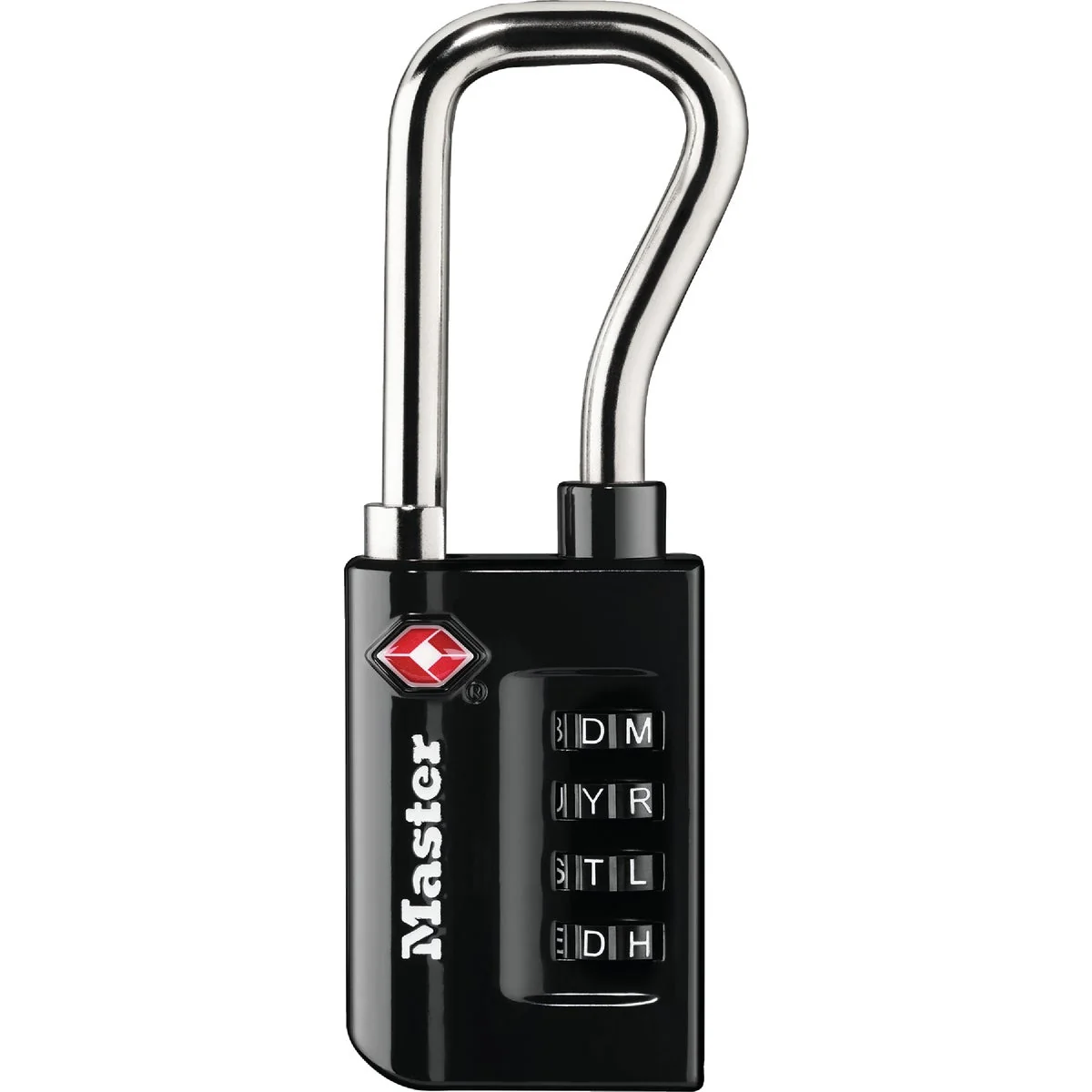 Exclusive Master Lock 1-5 16 In. Wide Number Combination Luggage Lock with Extended Reach TSA Accepted Fashionable