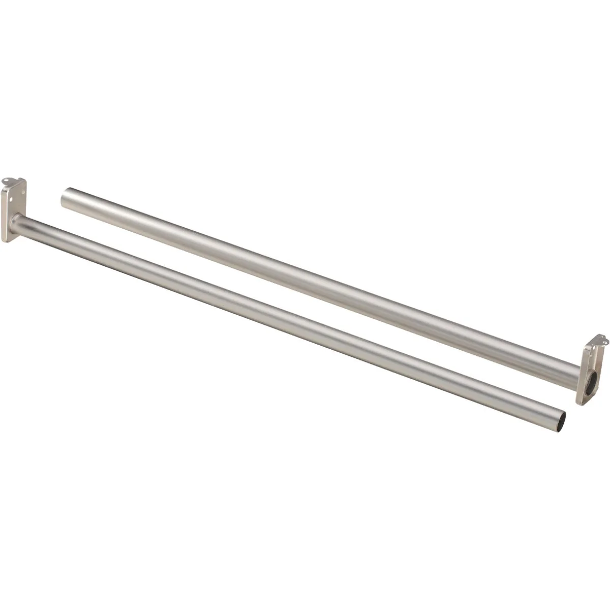 Enhanced National 72 In. To 120 In. Adjustable Closet Rod Satin Nickel Contemporary