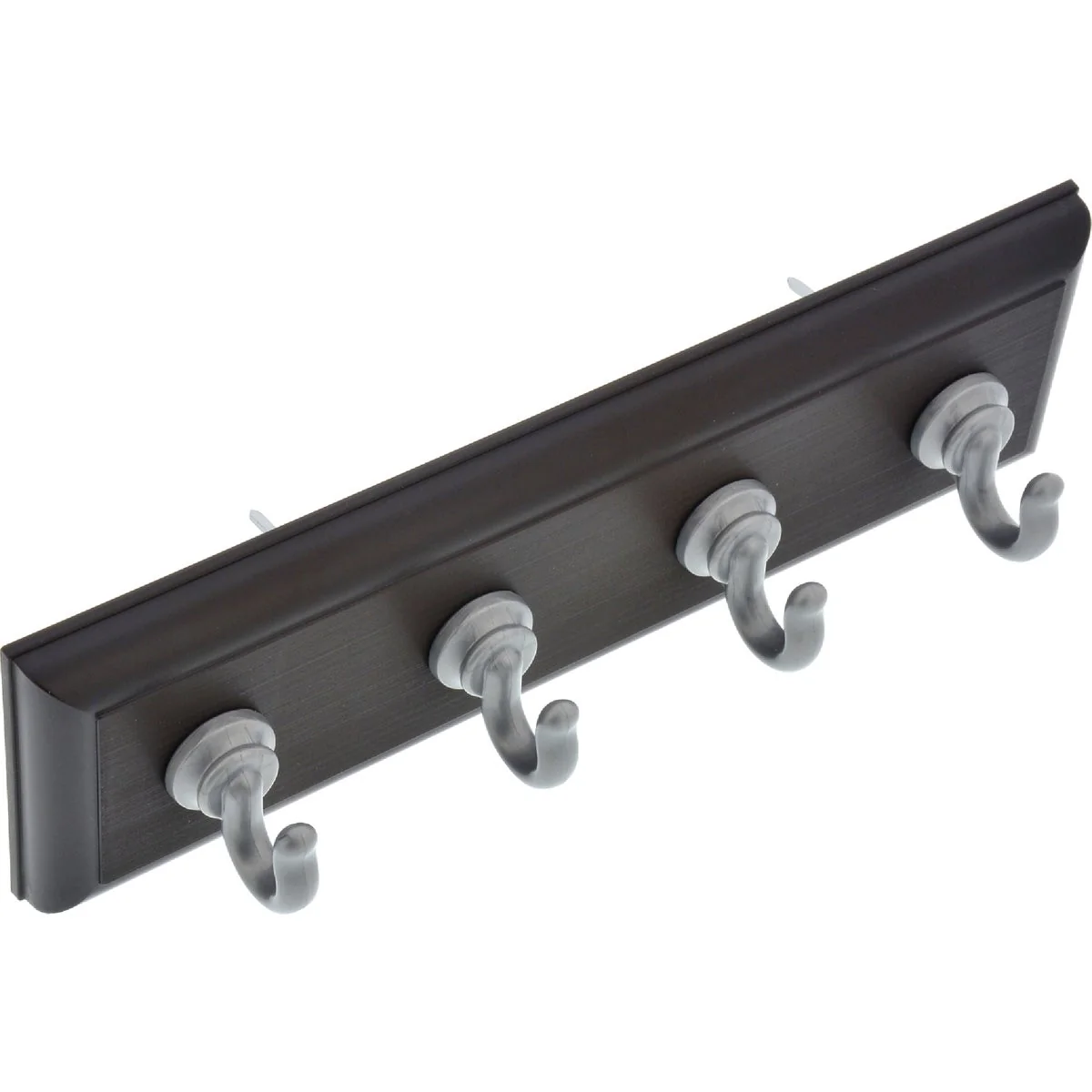 Next-Generation Hillman High and Mighty 10 Lb. Capacity Black Key Rail with Silver Hooks Safe