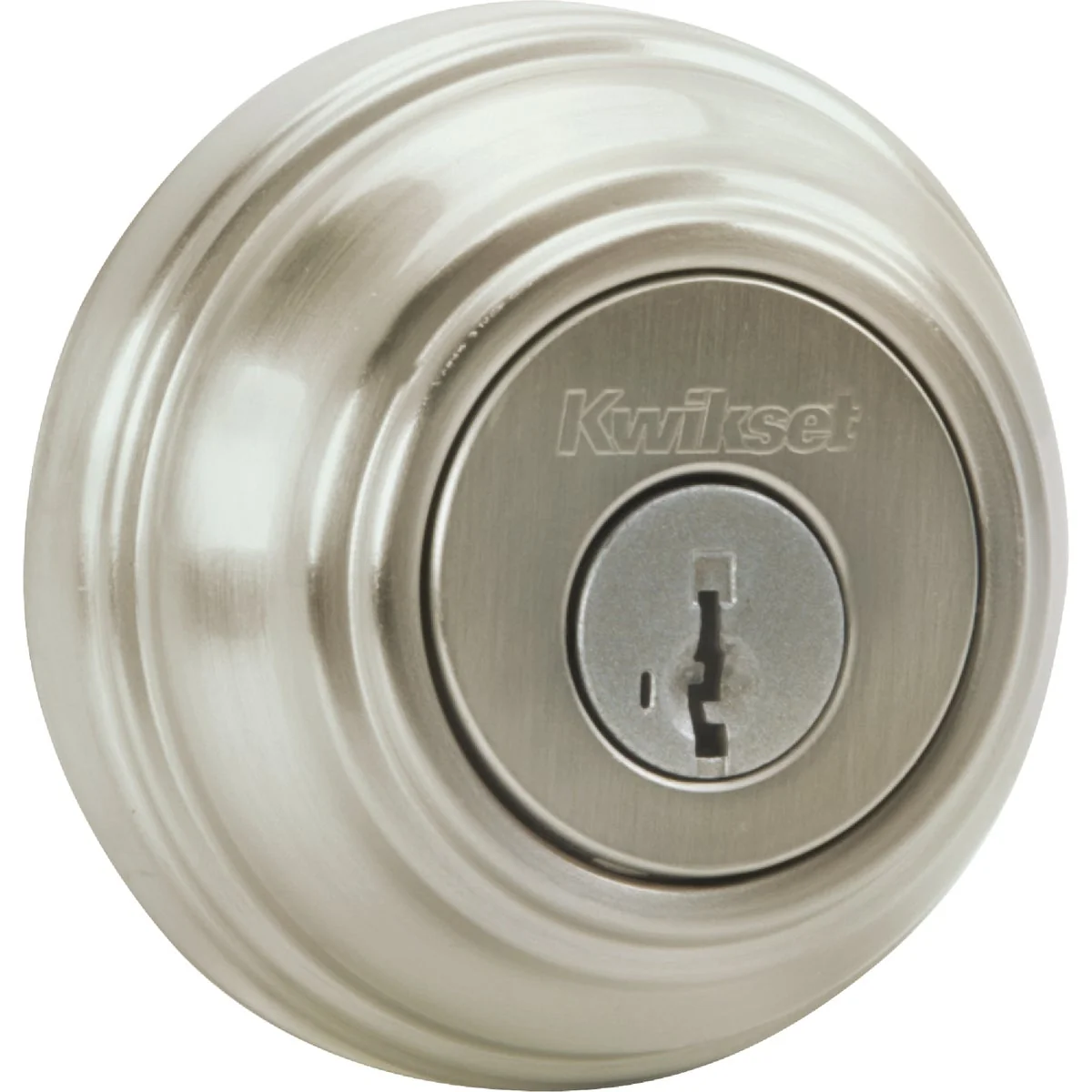 Functional Kwikset Signature Series Satin Nickel Single Cylinder Deadbolt Lightweight