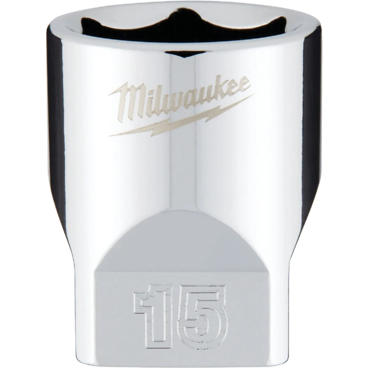 High-End Milwaukee 1 4 In. Drive 15 mm 6-Point Shallow Metric Socket with FOUR FLAT Sides Outstanding