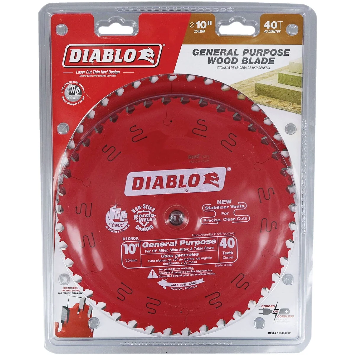 Comfortable Diablo 10 In. 40-Tooth General Purpose Circular Saw Blade 2-Pack Elite