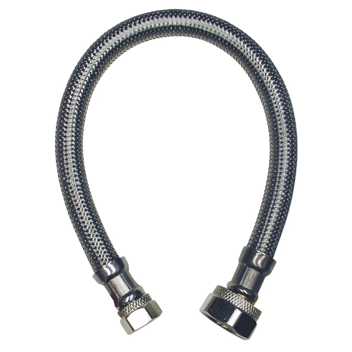 Dependable B K 3 8 In. FL x 1 2 In. FIP X 12 In. L Stainless Steel Faucet Connector Secure