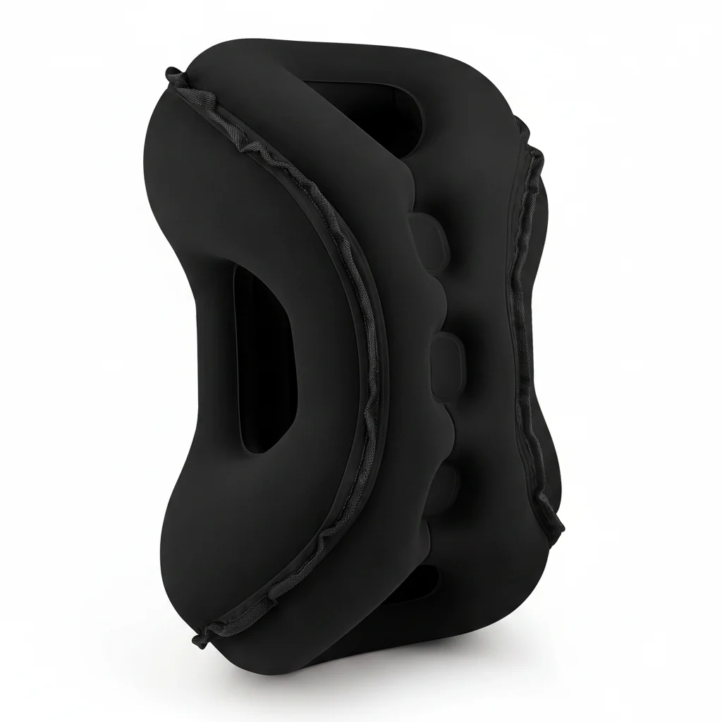 Professional Inflatable Neck Pillow with Eye Mask and Earplugs Refined