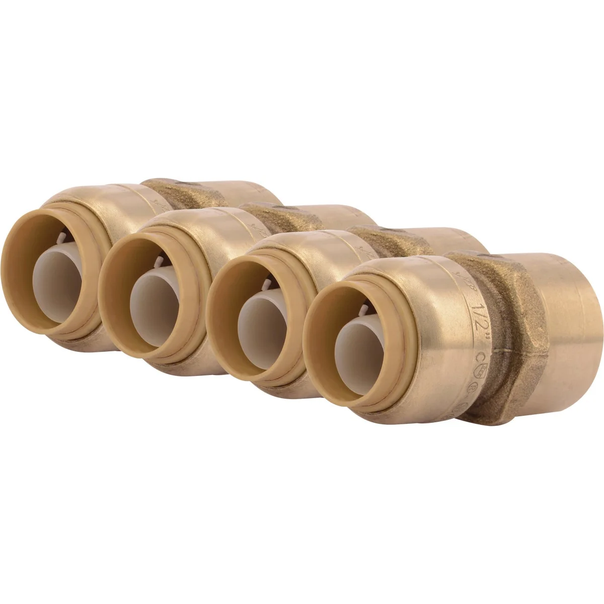 Relaxed SharkBite 1 2 In. x 1 2 In. FNPT Straight Brass Push-to-Connect Female Adapter 4-Pack Fine