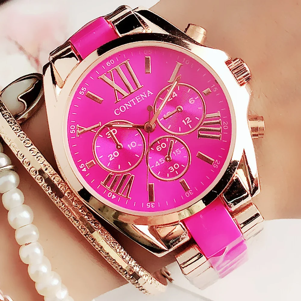 Proven Contena CT563 Women’s Quartz Dress Watch Alloy Round Dial Certified