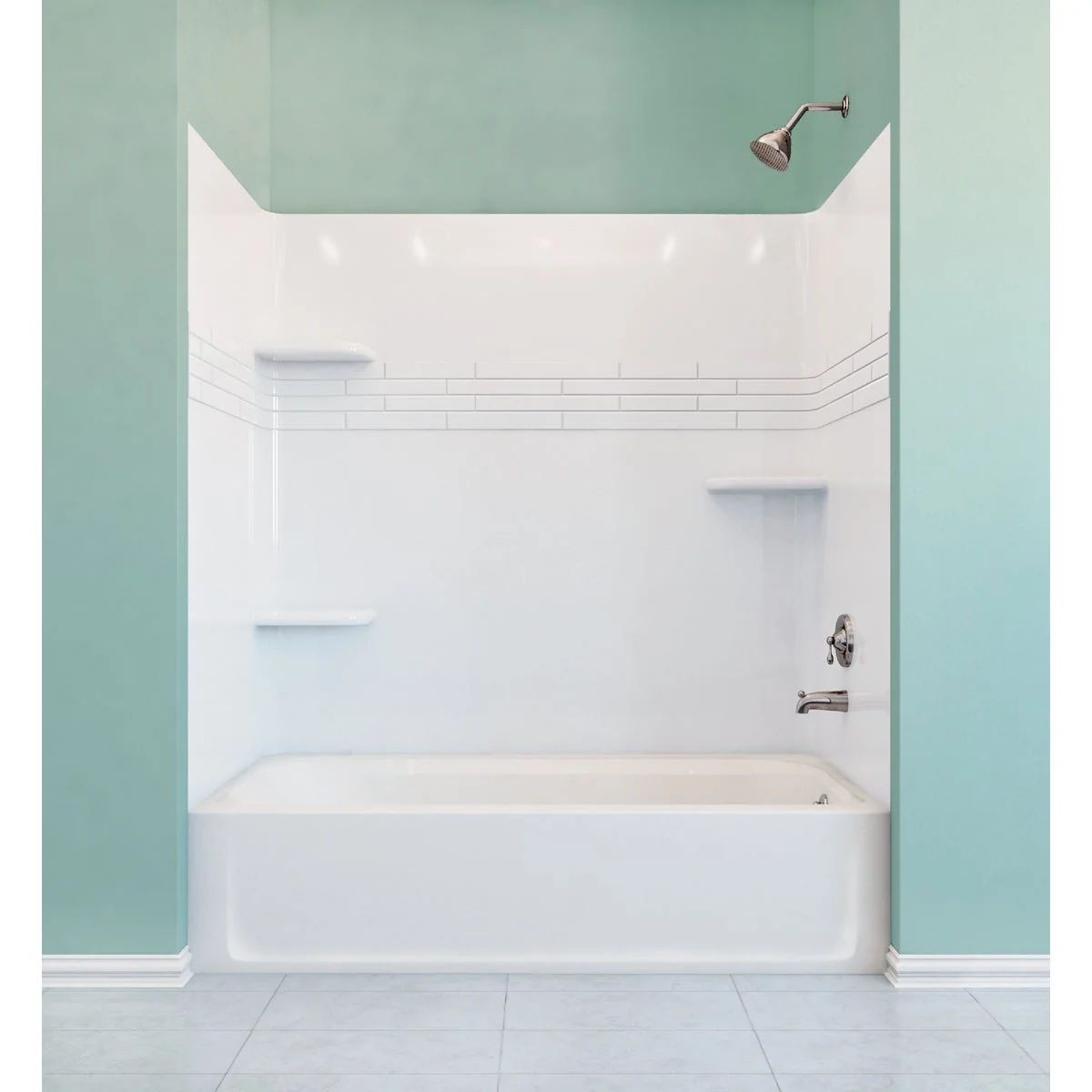 Trusted Mustee Topaz 60 In. L. x 32 In. W. 15-3 4 In. D. Left Drain Bathtub in White Long-Lasting