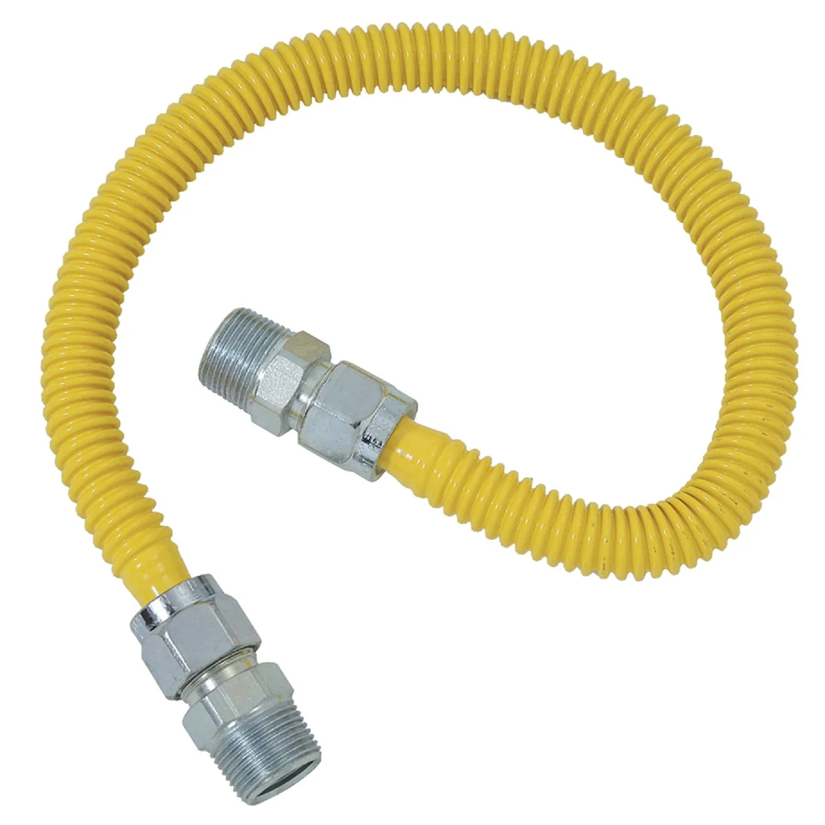Certified Dormont 5 8 In. OD x 36 In. Coated Stainless Steel Gas Connector 3 4 In. MIP x 1 2 In. MIP Tapped 3 8 In. FIP Fashionable
