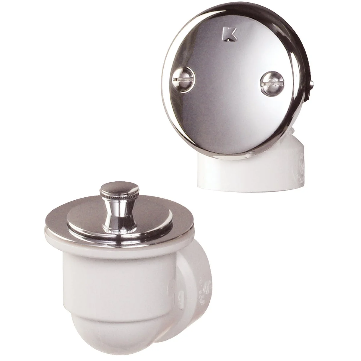 High-Grade Do it Schedule 40 PVC Bathtub Drain Stopper with Polished Chrome Lift ‘N Turn Elite