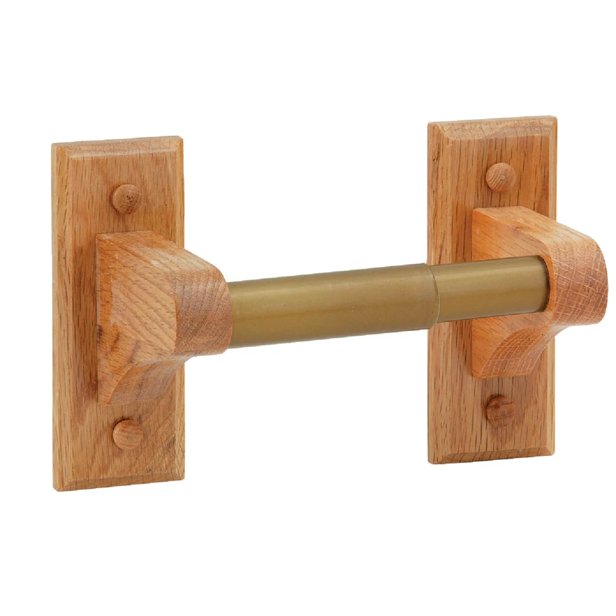 Enhanced Home Impressions Medium Oak Wall Mount Toilet Paper Holder Premium