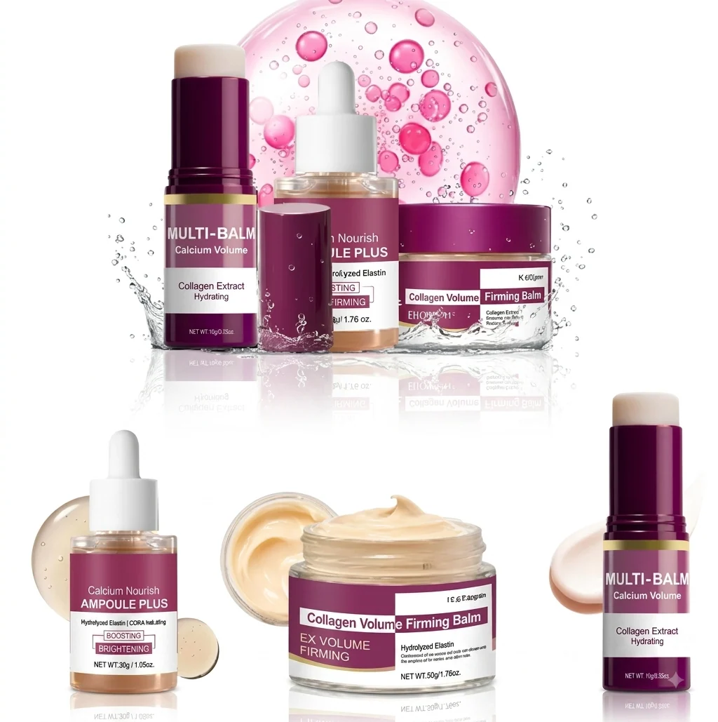 Official Calcium Collagen Multi-Balm and Pore Firming Essence Skincare Set Fashionable