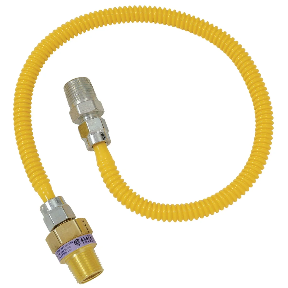 Reusable Dormont 3 8 In. OD x 48 In. Coated Stainless Steel Gas Connector 1 2 In. MIP Tapped 3 8 In. FIP x 1 2 In. MIP SmartSense Stylish