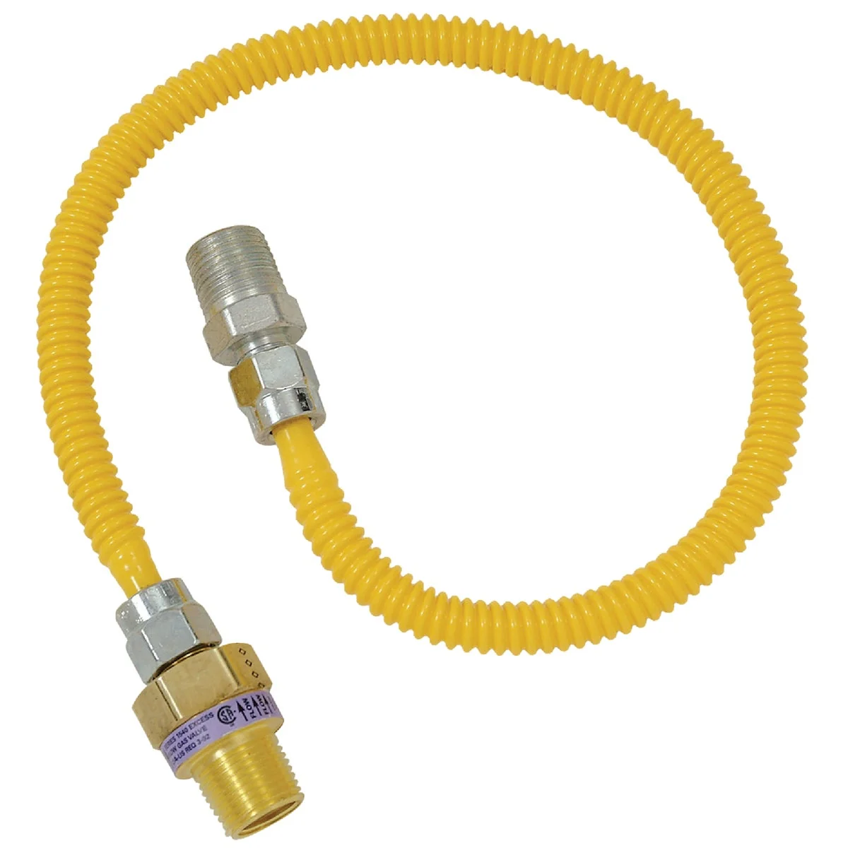 Reliable Dormont 3 8 In. OD x 36 In. Coated Stainless Steel Gas Connector 1 2 In. MIP Tapped 3 8 In. FIP x 1 2 In. MIP SmartSense Exceptional