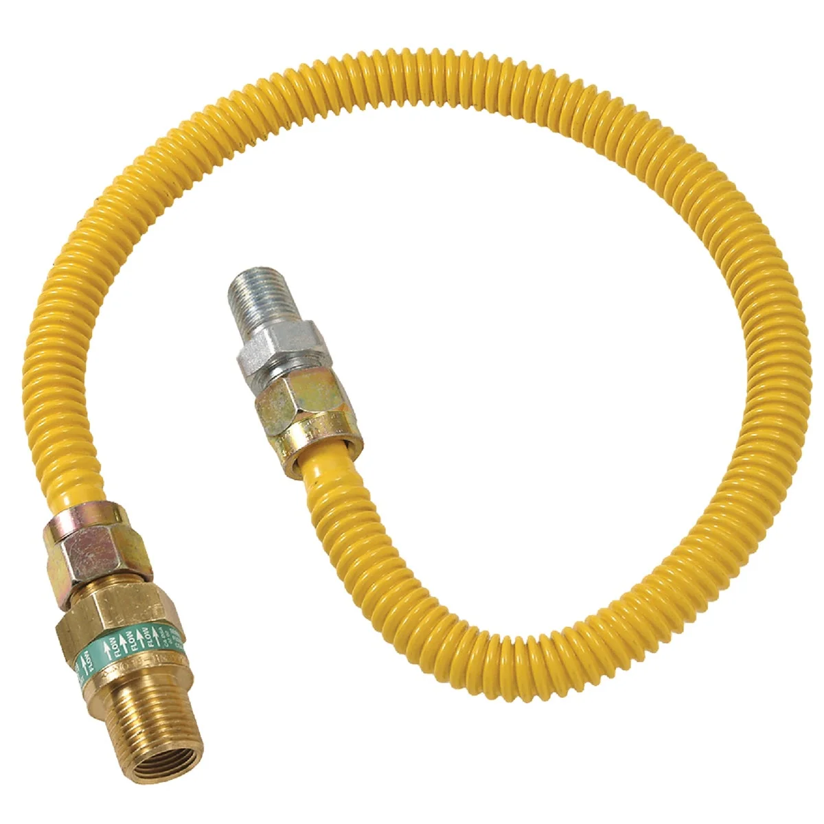 Practical Dormont 1 2 In. OD x 36 In. Coated Stainless Steel Gas Connector 1 2 In. MIP Tapped 3 8 In. FIP x 1 2 In. MIP SmartSense Refined