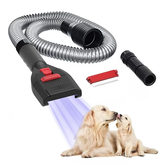 Original Pet Vacuum Grooming Brush and Shedding Kit for Dog Cat Loose Hair Professional Accessories Remover for Pet’s Undercoat Fur Efficient