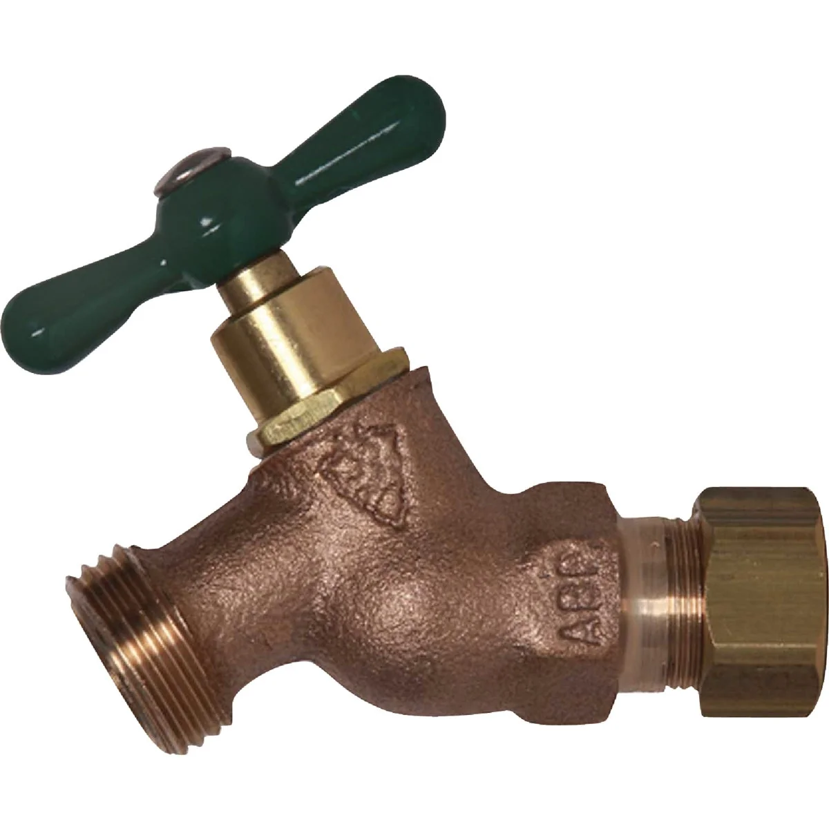 Sophisticated Arrowhead Brass 1 2 In. Female Compression x 3 4 In. Male Hose Thread No-Kink Hose Bibb Sustainable