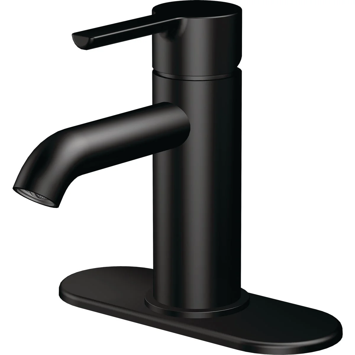 Premium Home Impressions Matte Black 1-Handle Lever 4 In. Centerset Monoblock Bathroom Faucet Excellent