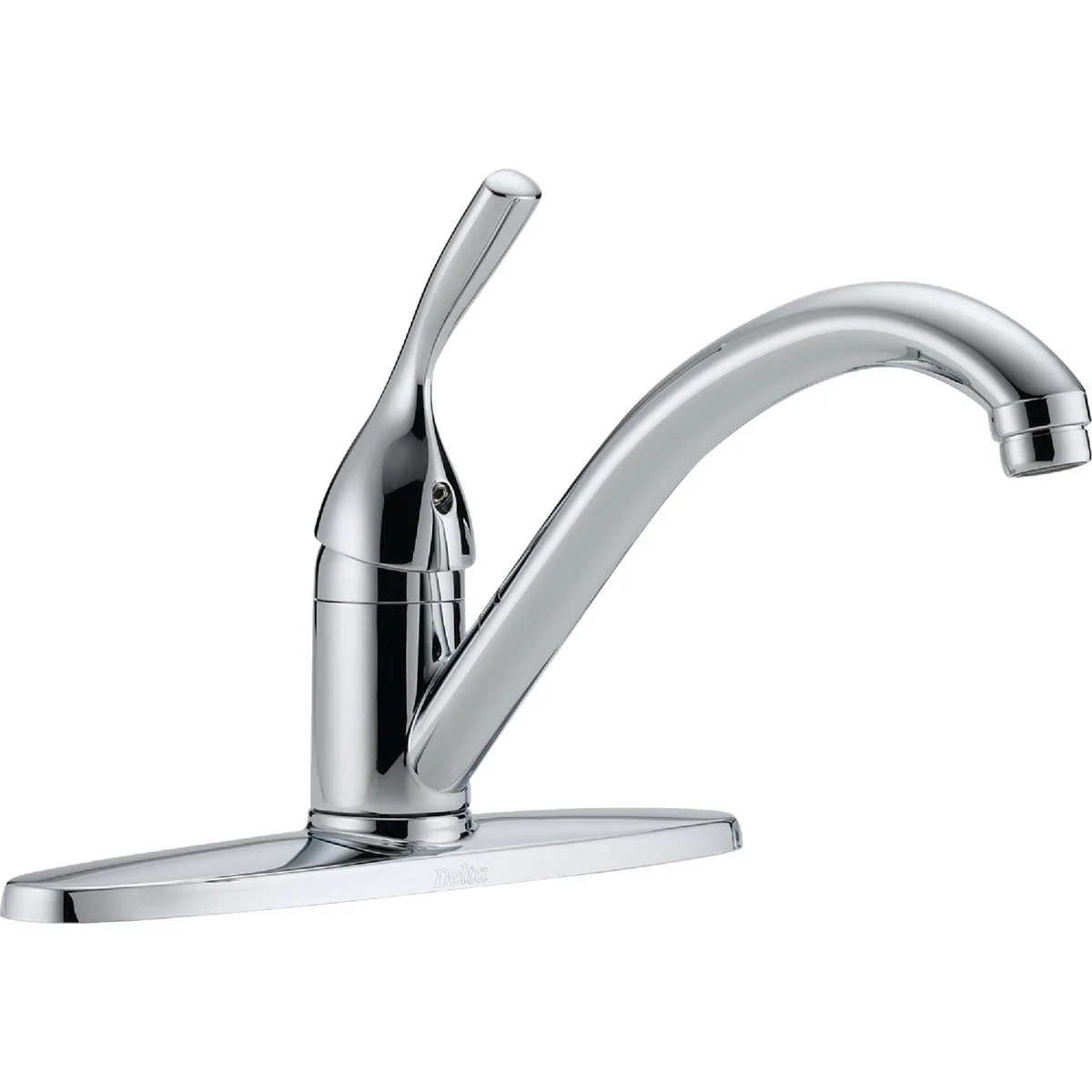 Contemporary Delta Classic Series Single Handle Lever Kitchen Faucet Chrome Premium