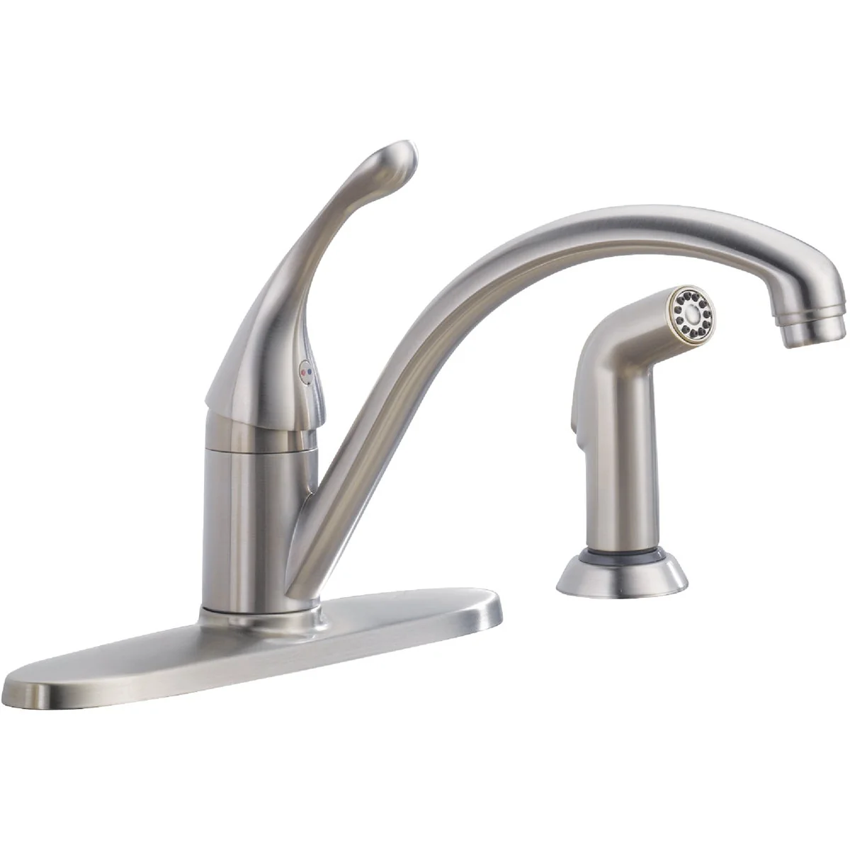 Original Delta Single Handle Lever Kitchen Faucet with Side Spray Stainless Secure