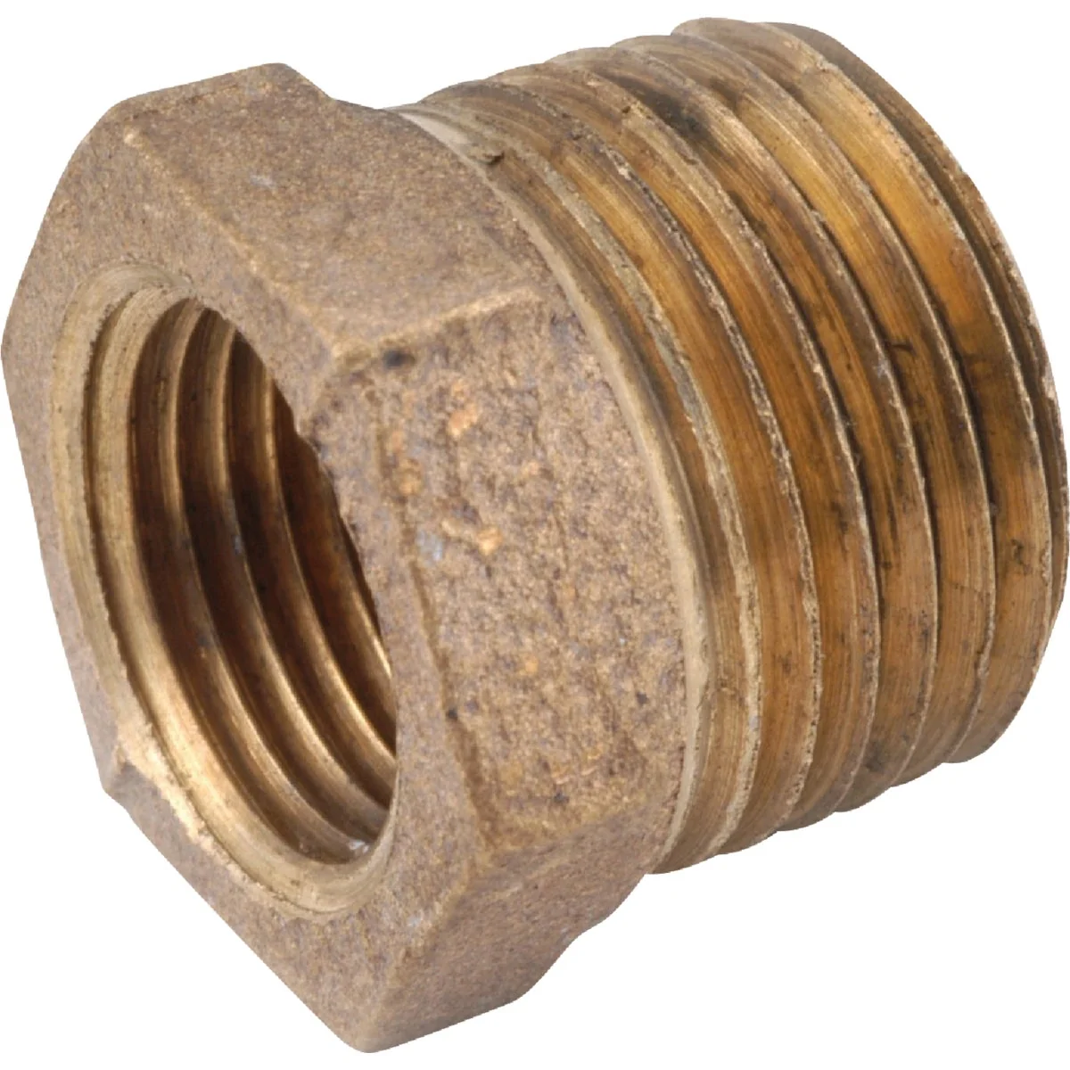 Proven Anderson Metals 1 In. MPT x 1 2 In. FPT Red Brass Hex Reducing Bushing Smooth