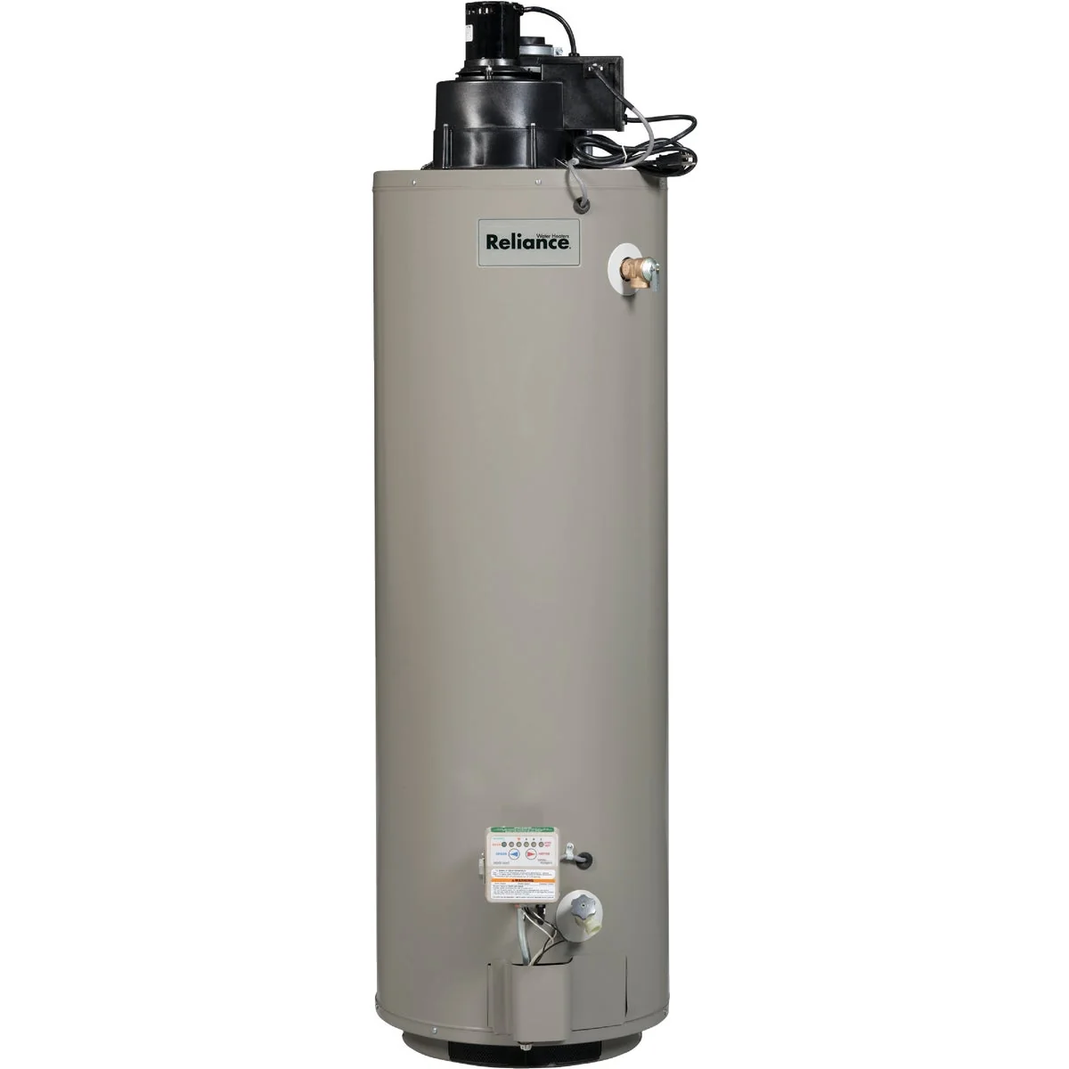 Selected Reliance 40 Gal. Tall 6yr 50 000 BTU Natural Gas Water Heater with Power Vent Functional
