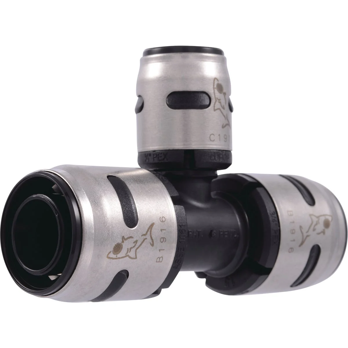Superior SharkBite EvoPex 3 4 In. x 3 4 In. x 1 2 In. Reducing Push-to-Connect Plastic Tee Refined