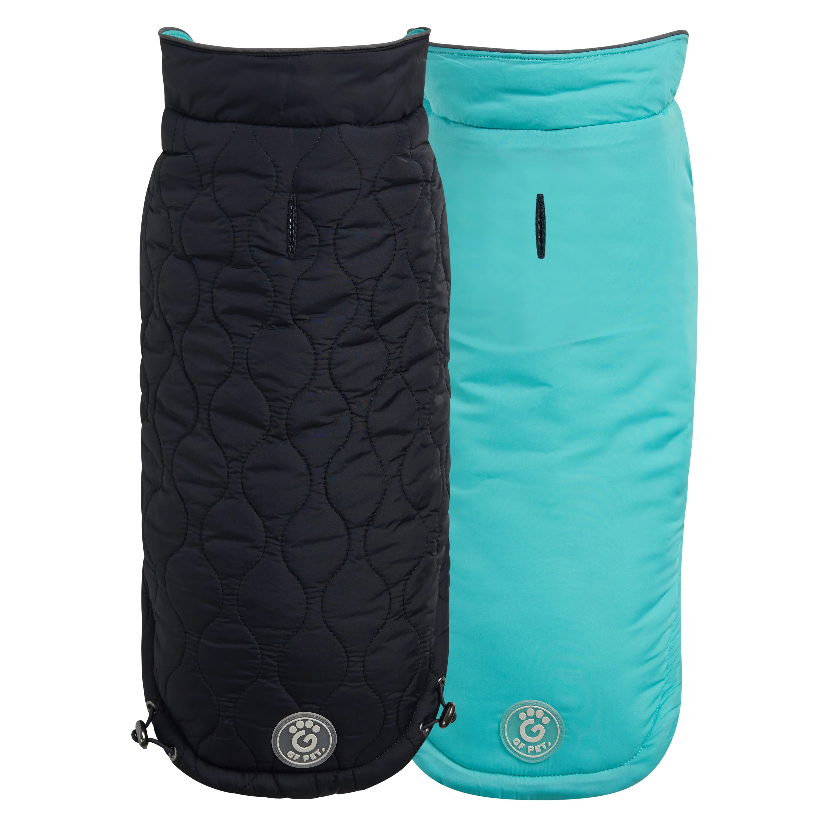 High-End Reversible Chalet Jacket – Black Aqua Consistent