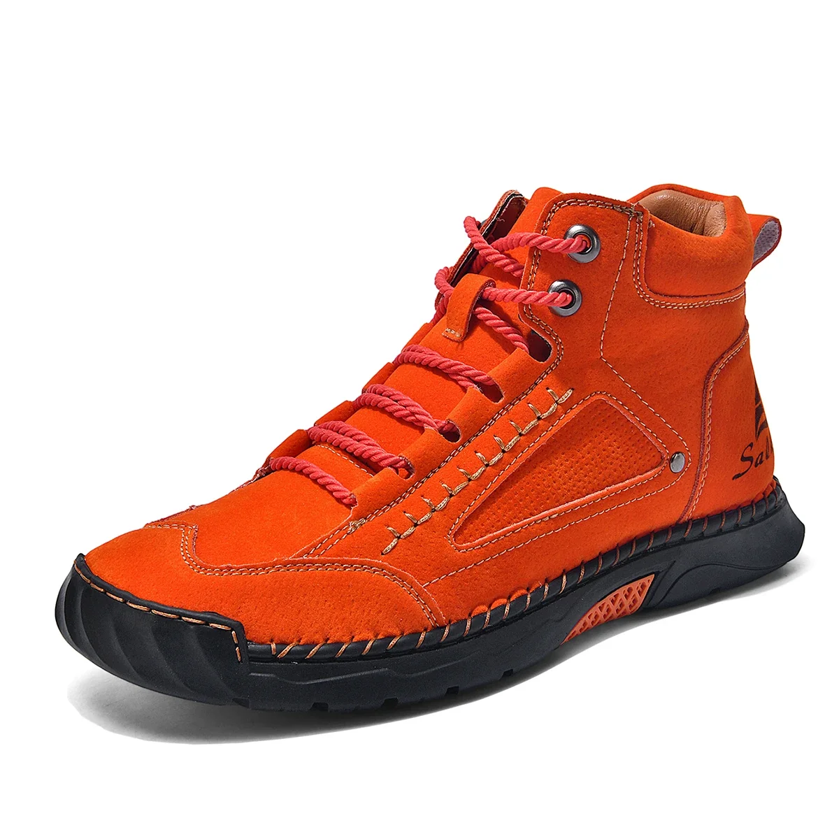 Efficient Men’s Fashion Split Leather Handmade Casual Ankle Boots 2317-1 Authentic