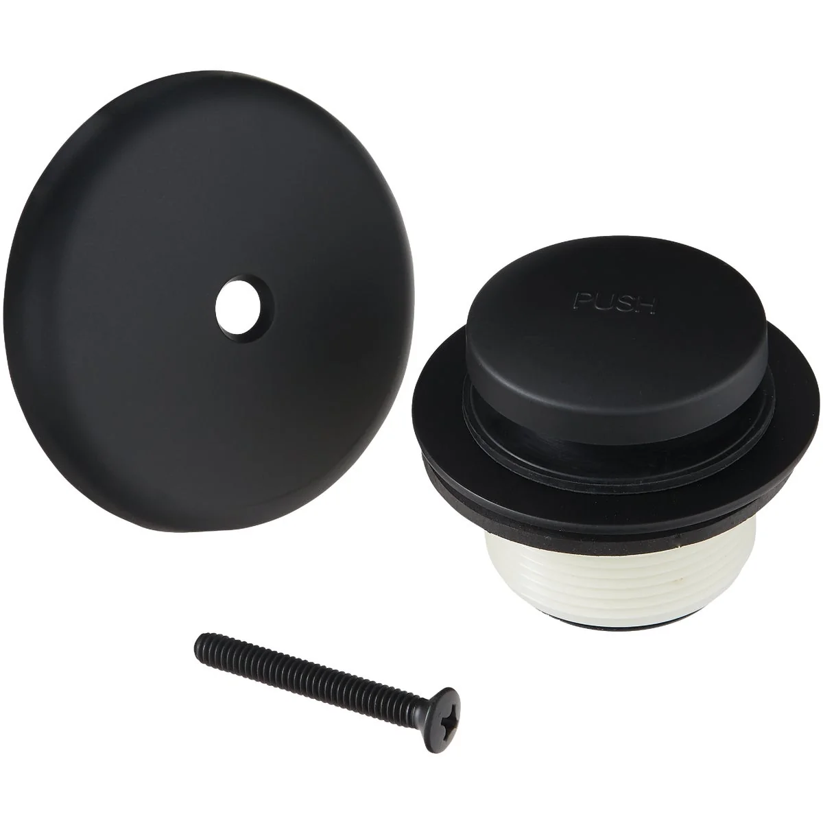 Classic Do it Matte Black Tip Toe Bath Drain Trim Kit Dependable