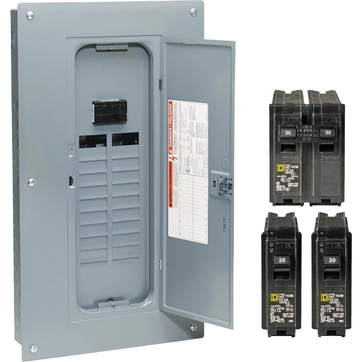 Optimized Square D Homeline 100A 20-Space 40-Circuit Indoor Main Breaker Plug-on Neutral Load Center Remodeler Pack Stylish