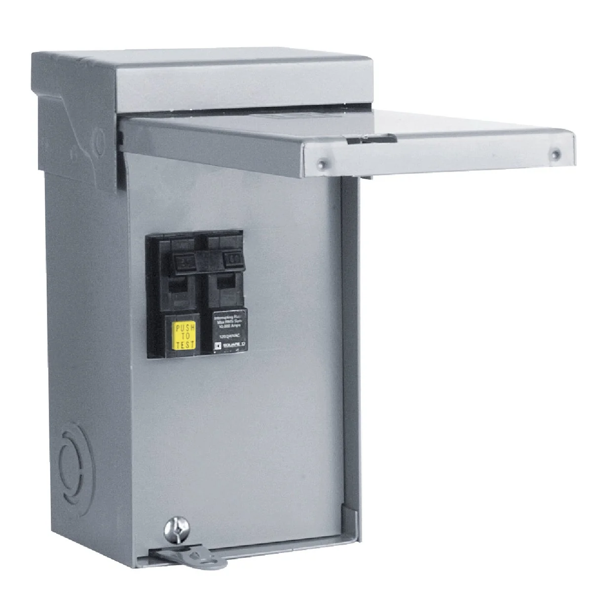 Crafted Square D Homeline 50A 2-Space 2-Circuit Outdoor Spa Panel Main Lug Load Center Traditional