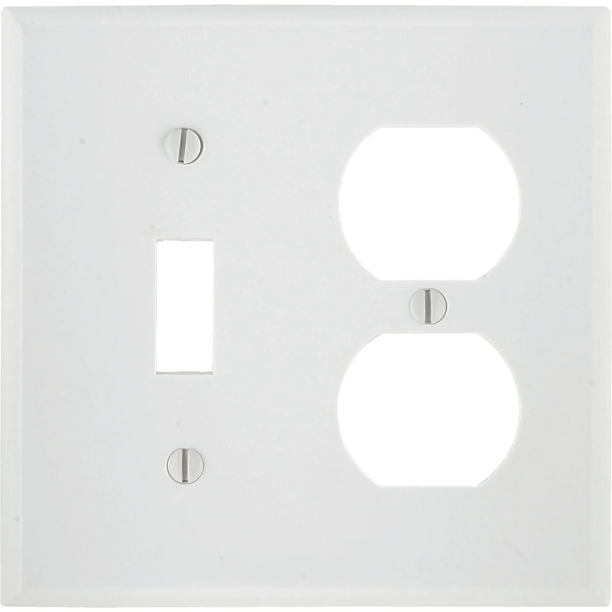 Prestigious Leviton Oversized 2-Gang Thermoset Single Toggle Duplex Outlet Wall Plate White Effective