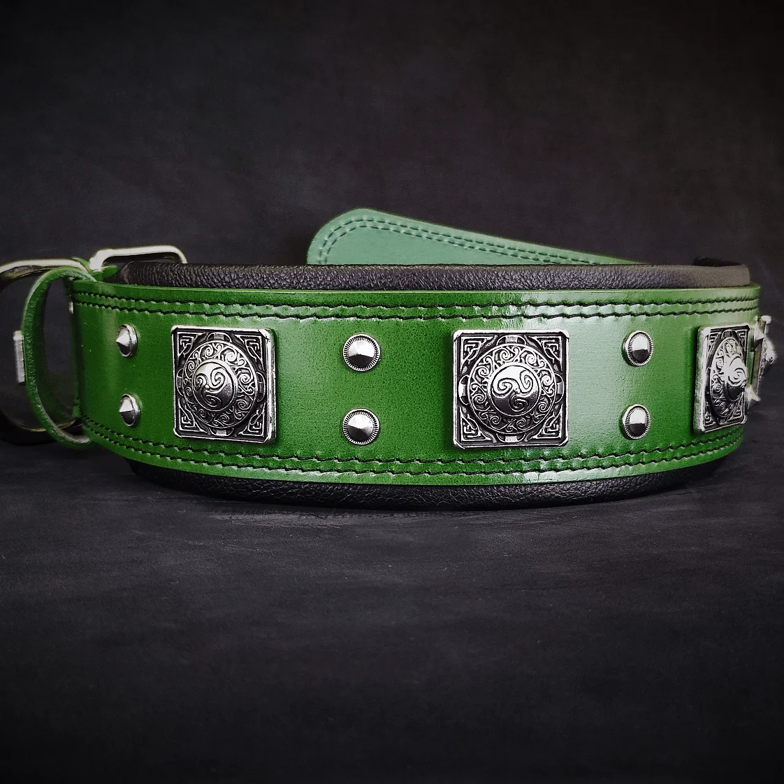 Quality The Eros collar 2.5 inch wide Green Convenient
