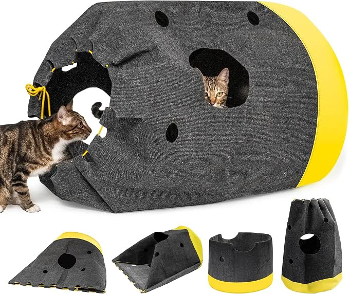 Versatile Cat Play Bag Collapsible Cat Activity Center Mat Play Rug Cats Activity Proven