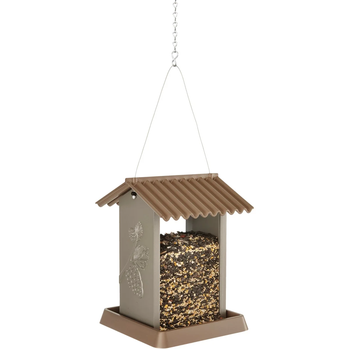 Modern North States Brown Plastic Hopper Bird Feeder Excellent