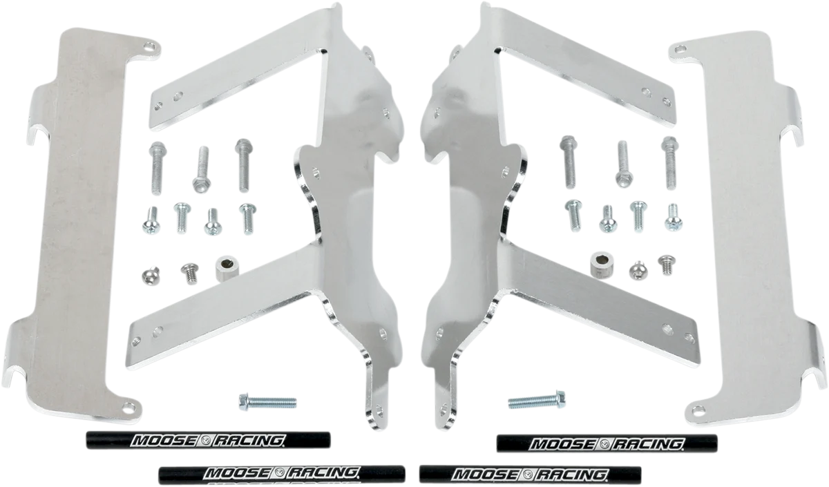 Smart MOOSE RACING Radiator Braces – Silver – Yamaha 11-150 Versatile