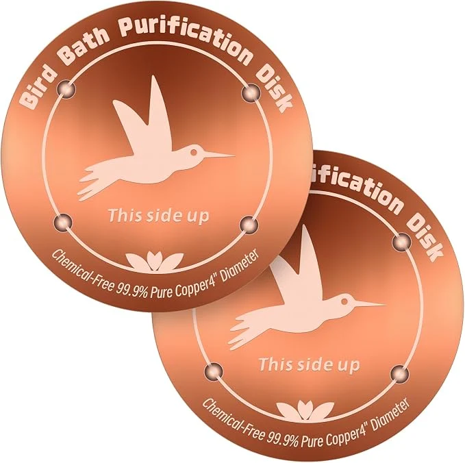 Fine Crafted 99.99 Pure Copper Bird Bath Purification Disk 0.6mm thick Reinforced Copper Long-Lasting
