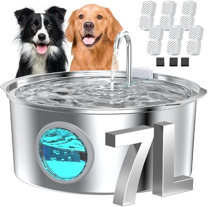 Smooth Pet Water Fountain for Large Dogs Metal Dog Water Fountain Prestigious