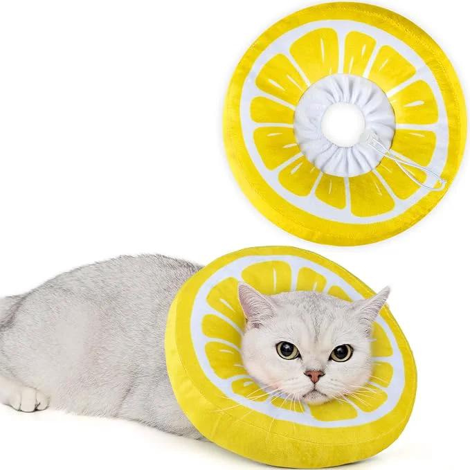 Fine Crafted ANWA Adjustable Cat Cone Collar Soft Cute Cat Donut Collar After Surgery Trusted