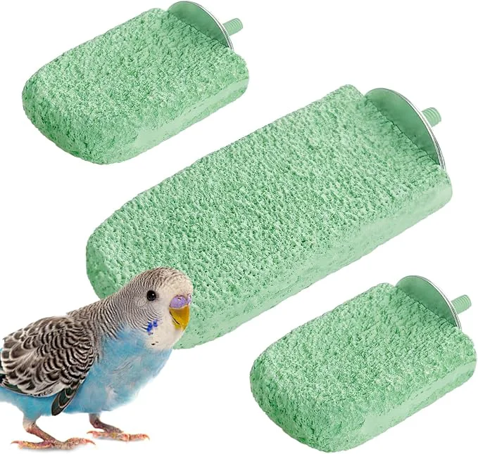 Smooth 3Pcs Beak Grinder for Birds Parakeet Beak Grinding Stone Nail Trimming Stylish